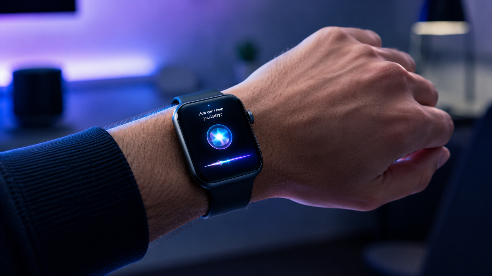Apple Watch с активной Siri AI, демонстрация голосового ответа