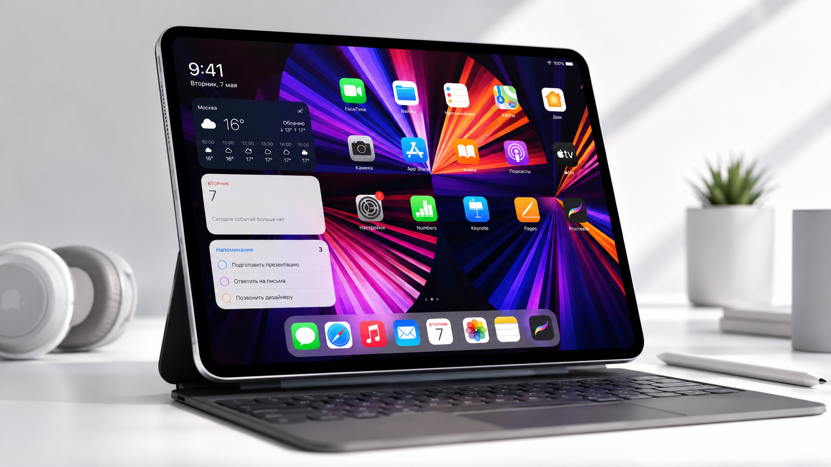 iPad Pro с крупным ярким экраном